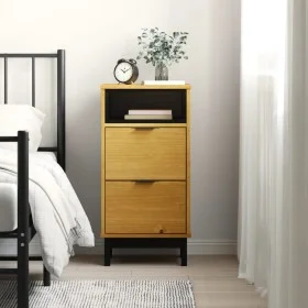 Mesita de noche FLAM madera maciza de pino 40x35x80 cm de vidaXL, Mesitas de noche - Ref: Foro24-357814, Precio: 86,79 €, Des...