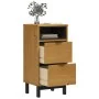Mesita de noche FLAM madera maciza de pino 40x35x80 cm de vidaXL, Mesitas de noche - Ref: Foro24-357814, Precio: 86,79 €, Des...
