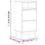 Mesita de noche FLAM madera maciza de pino 40x35x80 cm de vidaXL, Mesitas de noche - Ref: Foro24-357814, Precio: 87,60 €, Des...