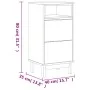 Mesita de noche FLAM madera maciza de pino 40x35x80 cm de vidaXL, Mesitas de noche - Ref: Foro24-357814, Precio: 86,79 €, Des...