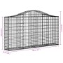 Cestas de gaviones 4 uds forma de arco hierro 200x30x100/120 cm de vidaXL, Maceteros y jardineras - Ref: Foro24-3145432, Prec...