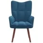 Blauer Samt-Entspannungssessel von vidaXL, Sessel - Ref: Foro24-328061, Preis: 111,73 €, Rabatt: %