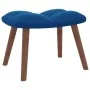 Sillón de relax con taburete terciopelo azul de vidaXL, Sillones - Ref: Foro24-328072, Precio: 123,72 €, Descuento: %