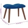 Sillón de relax con taburete terciopelo azul de vidaXL, Sillones - Ref: Foro24-328072, Precio: 123,72 €, Descuento: %