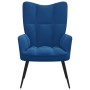 Sillón de relax de terciopelo azul de vidaXL, Sillones - Ref: Foro24-328083, Precio: 102,04 €, Descuento: %