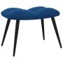 Silla de relajación con reposapiés terciopelo azul de vidaXL, Sillones - Ref: Foro24-328094, Precio: 107,69 €, Descuento: %