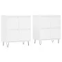 Aparadores 2 uds madera contrachapada blanco de vidaXL, Aparadores - Ref: Foro24-3190173, Precio: 125,46 €, Descuento: %