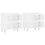 Aparadores 2 uds madera contrachapada blanco de vidaXL, Aparadores - Ref: Foro24-3190173, Precio: 127,15 €, Descuento: %