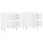 Aparadores 2 uds madera contrachapada blanco de vidaXL, Aparadores - Ref: Foro24-3190173, Precio: 125,46 €, Descuento: %