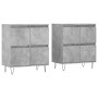 Aparadores 2 uds madera contrachapada gris hormigón de vidaXL, Aparadores - Ref: Foro24-3190177, Precio: 123,02 €, Descuento: %