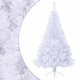 Medio árbol de Navidad artificial con soporte PVC blanco 150 cm en Decoración Festiva y Estacional | Comprar online en Foru.es