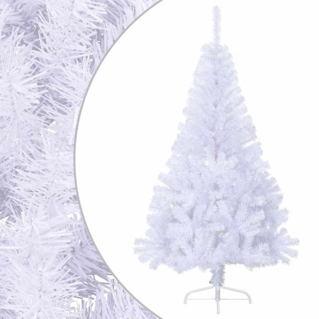Medio árbol de Navidad artificial con soporte PVC blanco 150 cm en Decoración Festiva y Estacional | Comprar online en Foru.es