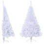 Medio árbol de Navidad artificial con soporte PVC blanco 150 cm en Decoración Festiva y Estacional | Comprar online en Foru.es