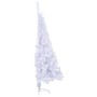 Medio árbol de Navidad artificial con soporte PVC blanco 150 cm en Decoración Festiva y Estacional | Comprar online en Foru.es