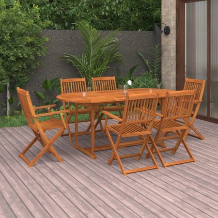 Juego comedor de jardín 7 pzas madera maciza acacia 180x90x75cm en Conjuntos de jardín | Comprar online en Foru.es