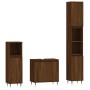 Set de muebles de baño 3 pzas madera contrachapada roble marrón de vidaXL, Muebles de baño - Ref: Foro24-3187788, Precio: 175...