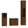 Set de muebles de baño 3 pzas madera contrachapada roble marrón de vidaXL, Muebles de baño - Ref: Foro24-3187796, Precio: 176...