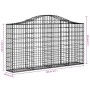 Cestas de gaviones 2 uds forma de arco hierro 200x30x100/120 cm de vidaXL, Maceteros y jardineras - Ref: Foro24-3145430, Prec...