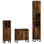 Set de muebles baño 3 pzas madera contrachapada roble ahumado de vidaXL, Muebles de baño - Ref: Foro24-3187802, Precio: 173,5...