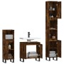 Set de muebles baño 3 pzas madera contrachapada roble ahumado de vidaXL, Muebles de baño - Ref: Foro24-3187802, Precio: 173,5...