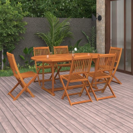 Juego comedor de jardín 7 pzas madera maciza acacia 180x90x75cm en Conjuntos de jardín | Comprar online en Foru.es