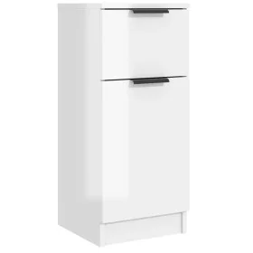 Aparador de madera contrachapada blanco brillante 30x30x70 cm de vidaXL, Aparadores - Ref: Foro24-811127, Precio: 58,44 €, De...