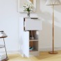 Aparador de madera contrachapada blanco brillante 30x30x70 cm de vidaXL, Aparadores - Ref: Foro24-811127, Precio: 59,17 €, De...