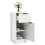 Aparador de madera contrachapada blanco brillante 30x30x70 cm de vidaXL, Aparadores - Ref: Foro24-811127, Precio: 59,17 €, De...