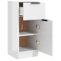 Aparador de madera contrachapada blanco brillante 30x30x70 cm de vidaXL, Aparadores - Ref: Foro24-811127, Precio: 59,17 €, De...