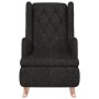 Sillón con patas mecedoras madera caucho terciopelo negro en Sillones | Comprar online en Foru.es