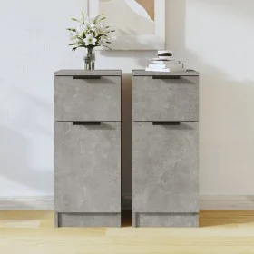 Sideboard 2 Stück betongraues Sperrholz 30x30x70 cm von vidaXL, Sideboards - Ref: Foro24-811124, Preis: 95,65 €, Rabatt: %