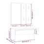 Flurmöbel-Set aus geräuchertem Eichensperrholz von vidaXL, Bänke für Hallen und Lager - Ref: Foro24-808783, Preis: 69,56 €, R...