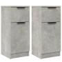 Aparador 2 uds madera contrachapada gris hormigón 30x30x70 cm de vidaXL, Aparadores - Ref: Foro24-811124, Precio: 97,38 €, De...