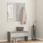 Concrete gray plywood hall furniture set by vidaXL, Benches for halls and storage - Ref: Foro24-808787, Price: 66,85 €, Disco...