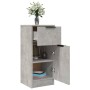 Aparador 2 uds madera contrachapada gris hormigón 30x30x70 cm de vidaXL, Aparadores - Ref: Foro24-811124, Precio: 97,38 €, De...