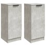 Aparadores 2 uds madera contrachapada gris hormigón 30x30x70 cm de vidaXL, Aparadores - Ref: Foro24-811142, Precio: 58,94 €, ...
