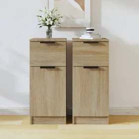 Sideboards 2 pcs Sonoma oak plywood 30x30x70 cm by vidaXL, Sideboards - Ref: Foro24-811122, Price: 111,25 €, Discount: %
