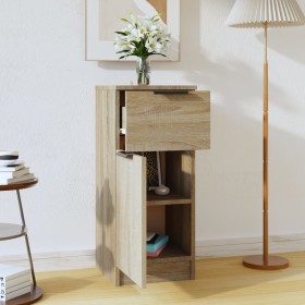 Aparador de madera contrachapada roble Sonoma 30x30x70 cm de vidaXL, Aparadores - Ref: Foro24-811121, Precio: 53,18 €, Descue...