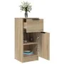 Oak Sonoma plywood sideboard 30x30x70 cm by vidaXL, Sideboards - Ref: Foro24-811121, Price: 56,51 €, Discount: %