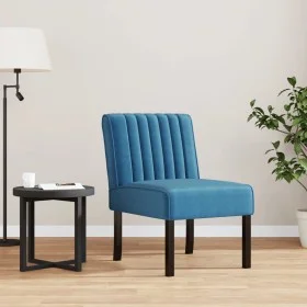 Blue velvet upholstered chair by vidaXL, Easy chairs - Ref: Foro24-352450, Price: 79,30 €, Discount: %