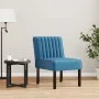 Blauer, mit Samt gepolsterter Stuhl von vidaXL, Einfache Stühle - Ref: Foro24-352450, Preis: 79,30 €, Rabatt: %