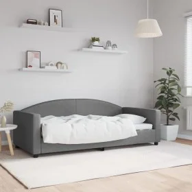 Sofá cama tela gris oscuro 90x190 cm de vidaXL, Camas y somieres - Ref: Foro24-354122, Precio: 183,44 €, Descuento: %