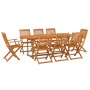 Set comedor de jardín 9 piezas madera maciza acacia 220x90x75cm en Conjuntos de jardín | Comprar online en Foru.es