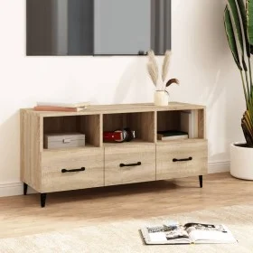 Mueble para TV madera contrachapada color roble 102x35x50 cm de vidaXL, Muebles TV - Ref: Foro24-812612, Precio: 85,21 €, Des...
