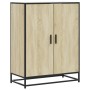 Zapatero de madera y metal roble Sonoma 75x38x97,5 cm en Zapateros y organizadores de calzado | Comprar online en Foru.es
