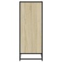 Zapatero de madera y metal roble Sonoma 75x38x97,5 cm en Zapateros y organizadores de calzado | Comprar online en Foru.es