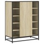 Zapatero de madera y metal roble Sonoma 75x38x97,5 cm en Zapateros y organizadores de calzado | Comprar online en Foru.es