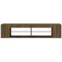 Mueble de TV con luces LED marrón roble 135x39x30 cm de vidaXL, Muebles TV - Ref: Foro24-815695, Precio: 66,05 €, Descuento: %