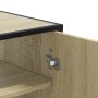 Zapatero de madera y metal roble Sonoma 75x38x97,5 cm en Zapateros y organizadores de calzado | Comprar online en Foru.es