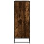 Zapatero de madera y metal roble ahumado 75x38x97,5 cm en Zapateros y organizadores de calzado | Comprar online en Foru.es